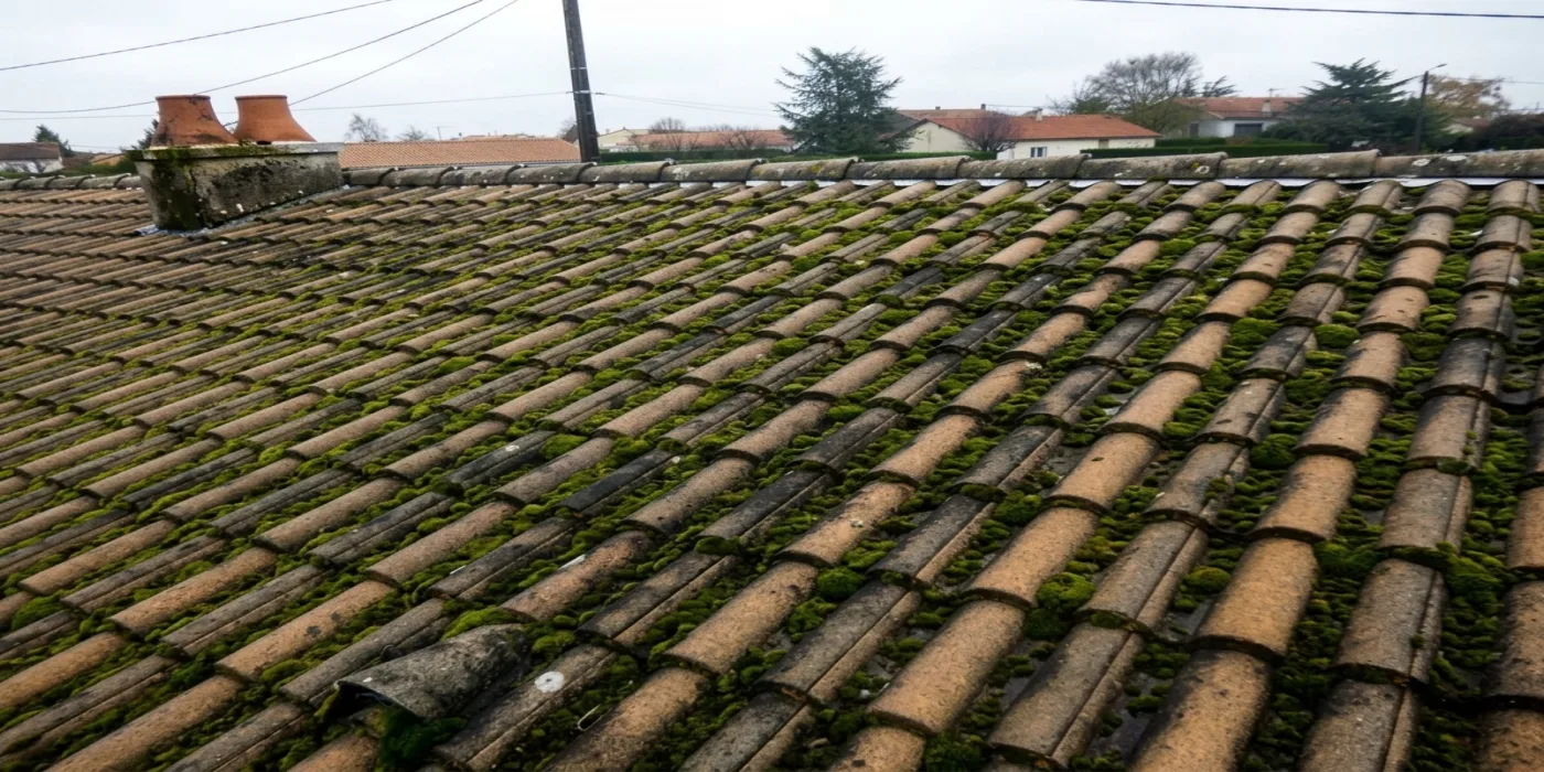 Nettoyage de toiture à Bray-sur-Seine — avant (chantier 2)